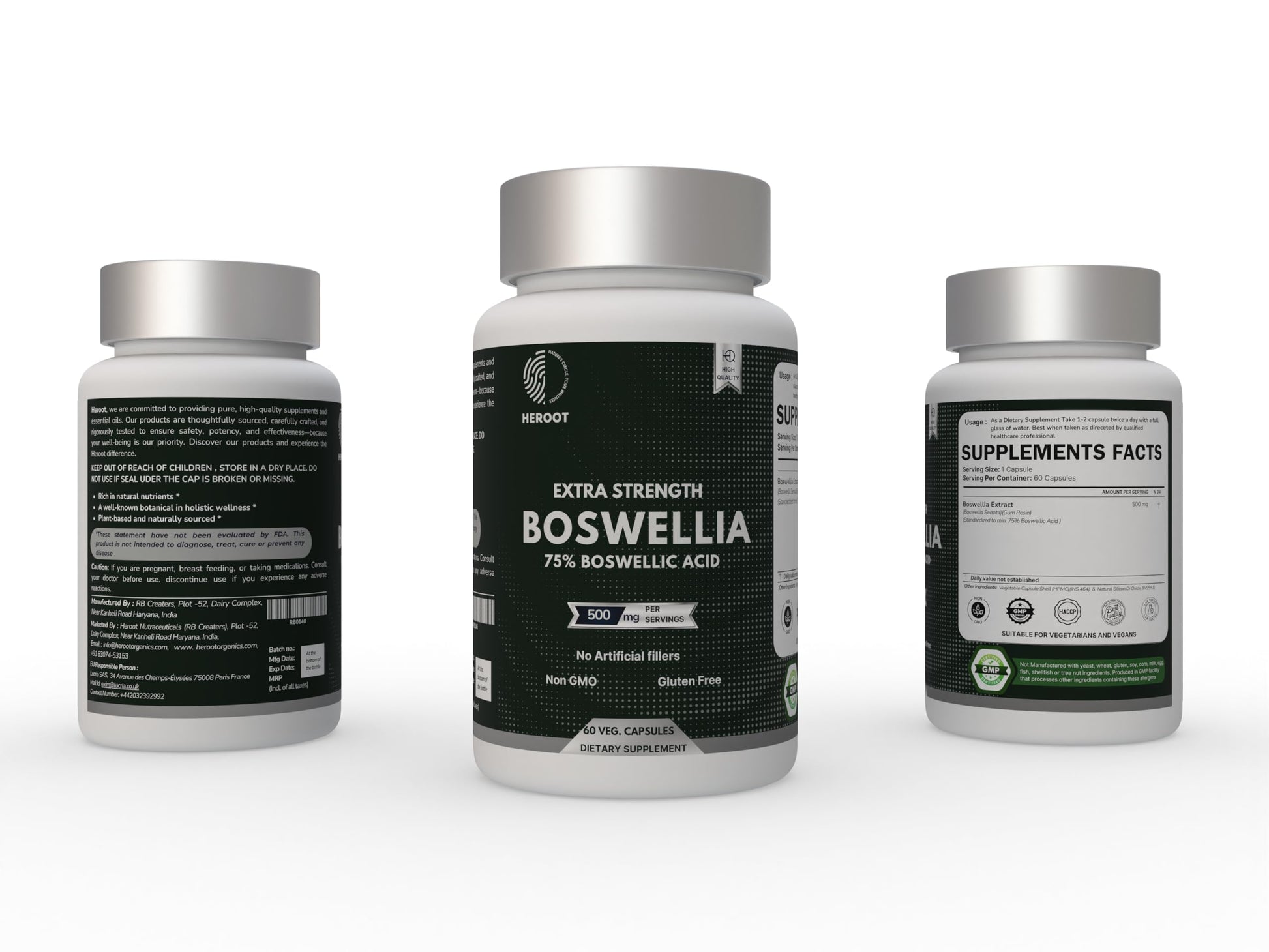 Heroot Boost Joint Mobility with 75% Extra Strength Boswellia Serrata Extract, 120 Capsules HerootBuy Supplements Australia