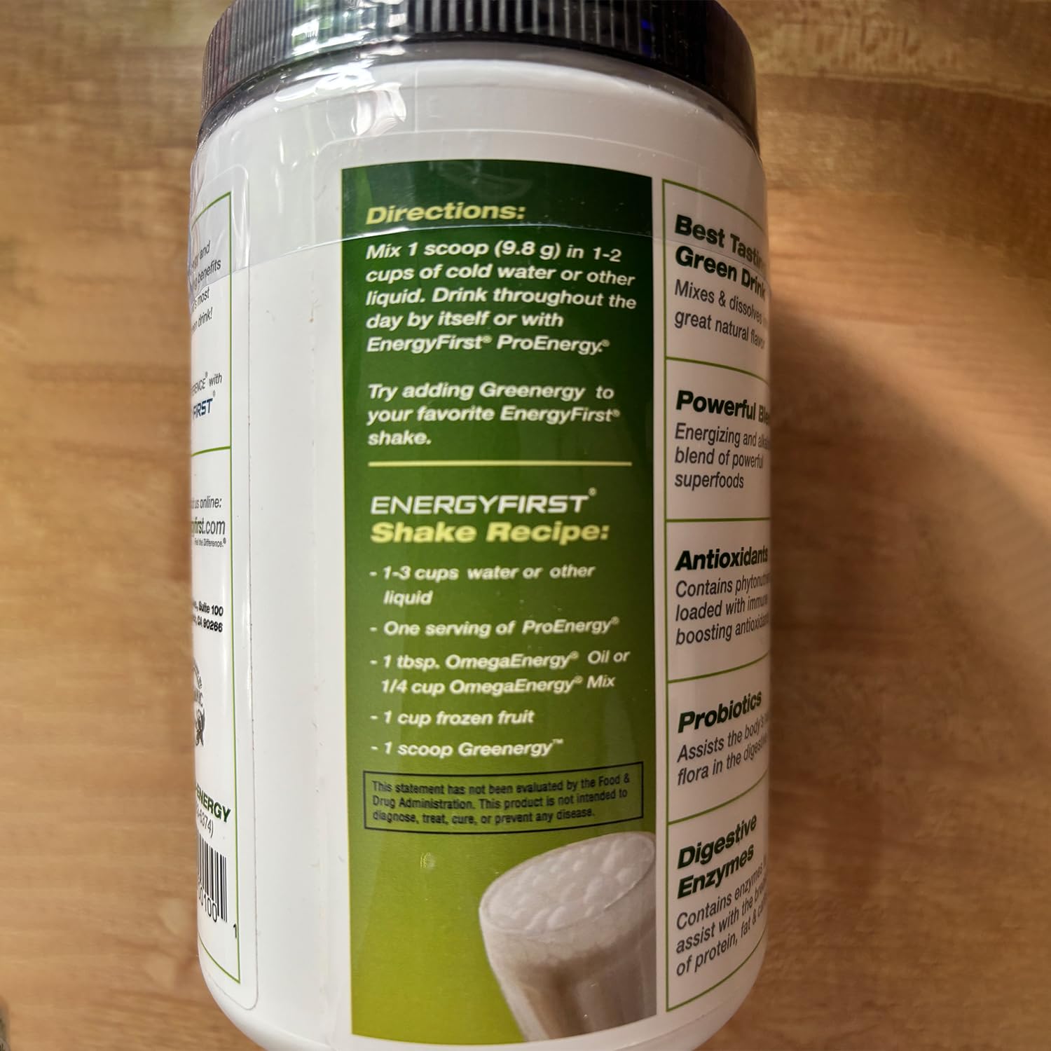 EnergyFirst Energize and Detoxify Greenergy Organic Superfood Powder - Vegan, Gluten-Free, Sugar-Free, Non-GMO - 30 Servings for Daily Energy & Immunity Boost! EnergyFirstBuy Supplements Australia