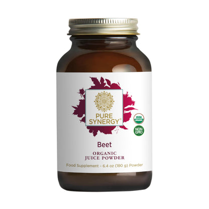 PURE SYNERGY Organic Beet Juice Powder | Pre-Workout Supplement | Organic Beet Root Juice Powder | for Healthy Circulation, Exercise, and Detoxification (6.4 oz.) PURE SYNERGYBuy Supplements Australia
