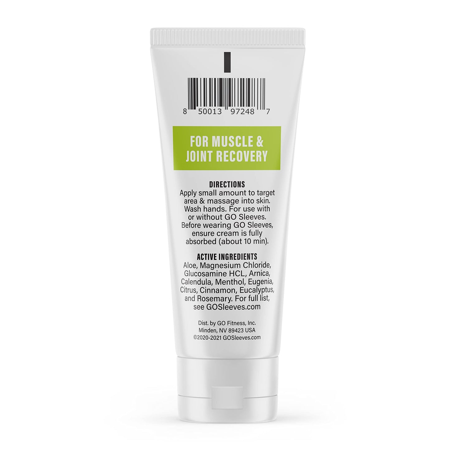 Go Sleeves Sports Recovery Cream - Concentrated Muscle and Joint Recovery Lotion – Magnesium Chloride Cream with Arnica for Muscle Pain and Stiffness from Running, Exercise, Backache – 2 Ounces GO SLEEVESBuy Supplements Australia
