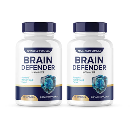 (2 Pack) Brain Defender Capsules, Official Brain Defender Support Supplement Pills, Brain Defender Cognitive Health Memory Advanced Formula, Braindefender Brain Support 2 Month Supply (120 Capsules) Vitamin EvoBuy Supplements Australia