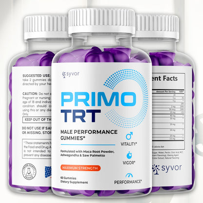 (2 Pack) Primo TRT Gummies for Men, Official Primo TRT Male Performance Gummys with Maximum Strength Ingredients, Advanced PrimoTRT Male Health Support Supplement with Premium Vitamins (120 Gummies) S.O LabsBuy Supplements Australia