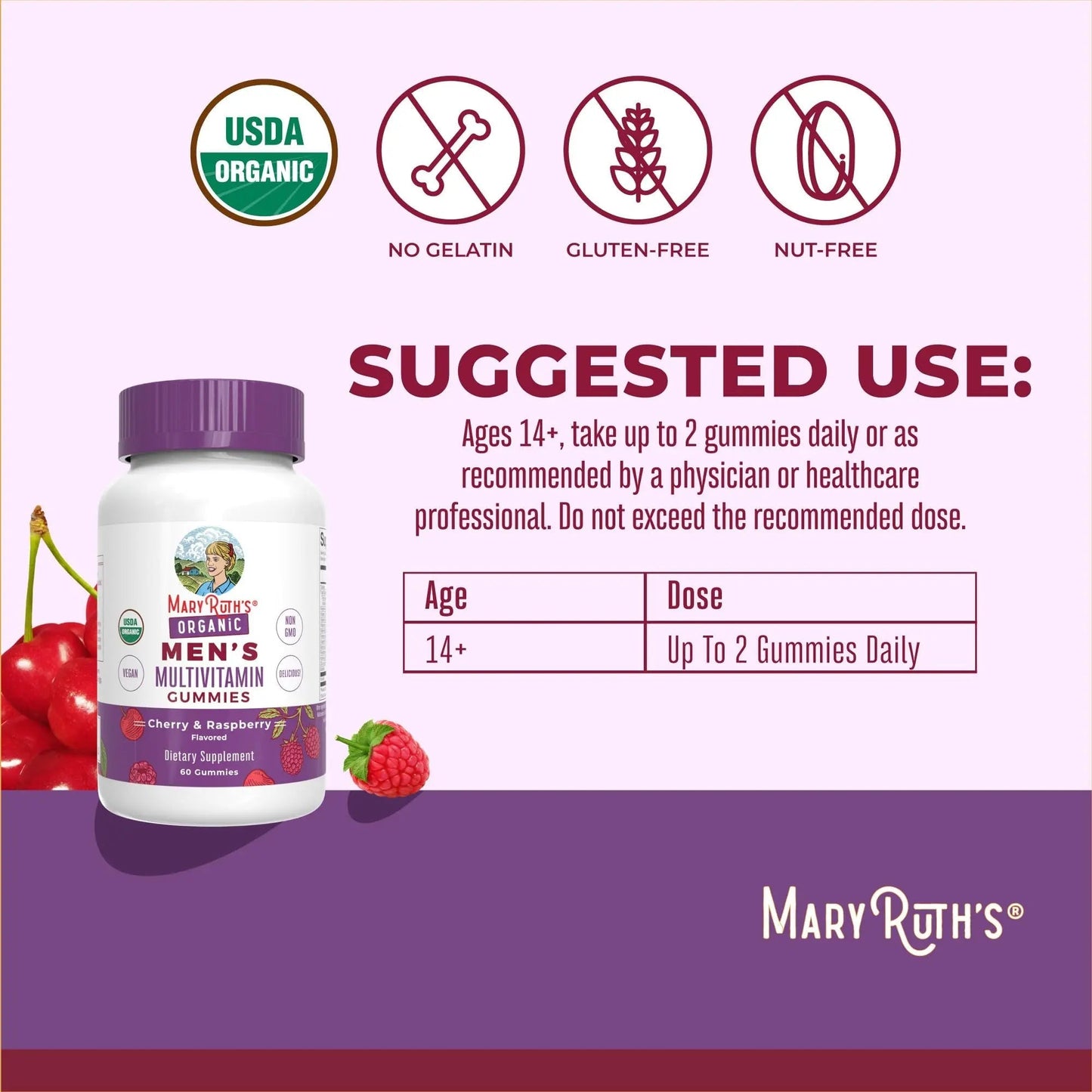 MaryRuth Organics Mens Vitamin Gummy | USDA | Vegan | Daily Multivitamins for Immune Support MaryRuth OrganicsBuy Supplements Australia
