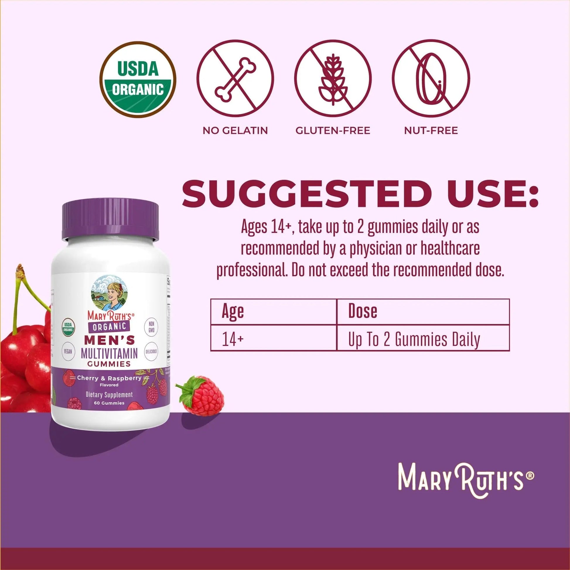 MaryRuth Organics Mens Vitamin Gummy | USDA | Vegan | Daily Multivitamins for Immune Support MaryRuth OrganicsBuy Supplements Australia
