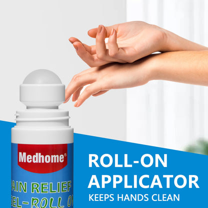 Medhome Pain Relief Roll On, Travel Size Pain Reliever, for Knee, Neck, Hip, Joint, Shoulder, Arthritis Pain Reliever, Fast Acting & Long Lasting Formula, Roll On Menthol Gel 2.5 oz (Pack of 1) MedhomeBuy Supplements Australia