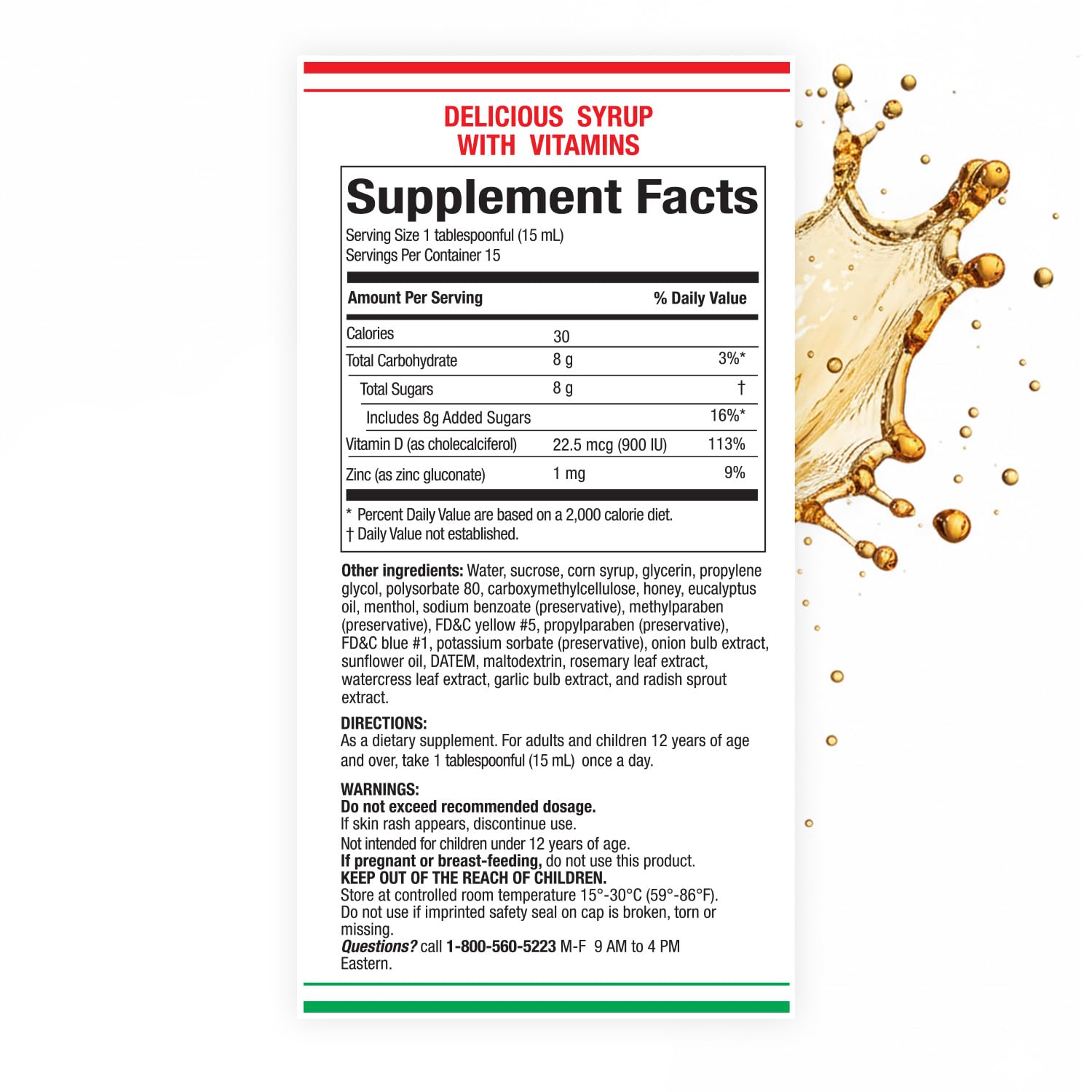 Jarabe Berro y Cebolla Immune Support Syrup with Vitamin D, Zinc & Natural Herbal Extracts – Eucalyptus, Honey, Onion, Garlic & More – Teens & Adult Wellness Formula – 8 Fl Oz Each | 2-Pack Berro y Cebolla MENPERBuy Supplements Australia