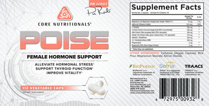 Core Nutritionals Poise Female Hormone Support | Thyroid Hormone Balance & Menstrual Support | with Magnesium & Iodine | Antioxidant Rich | 112 Vegetable Capsules Core NutritionalsBuy Supplements Australia