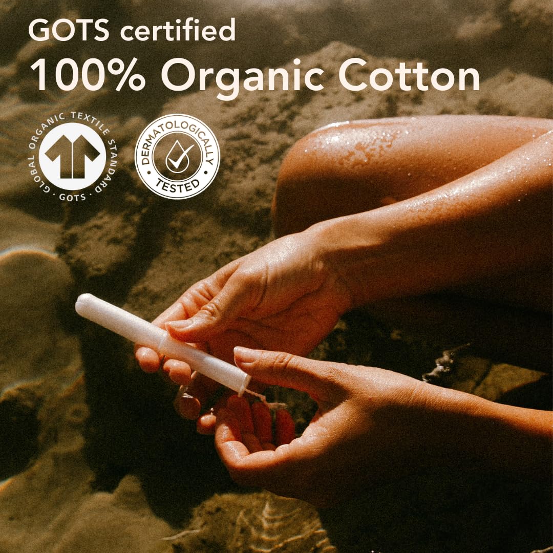 Award Winning 100% Organic Cotton Easy Glide Tampons with Compact Plant Based Applicator MARLOWBuy Supplements Australia