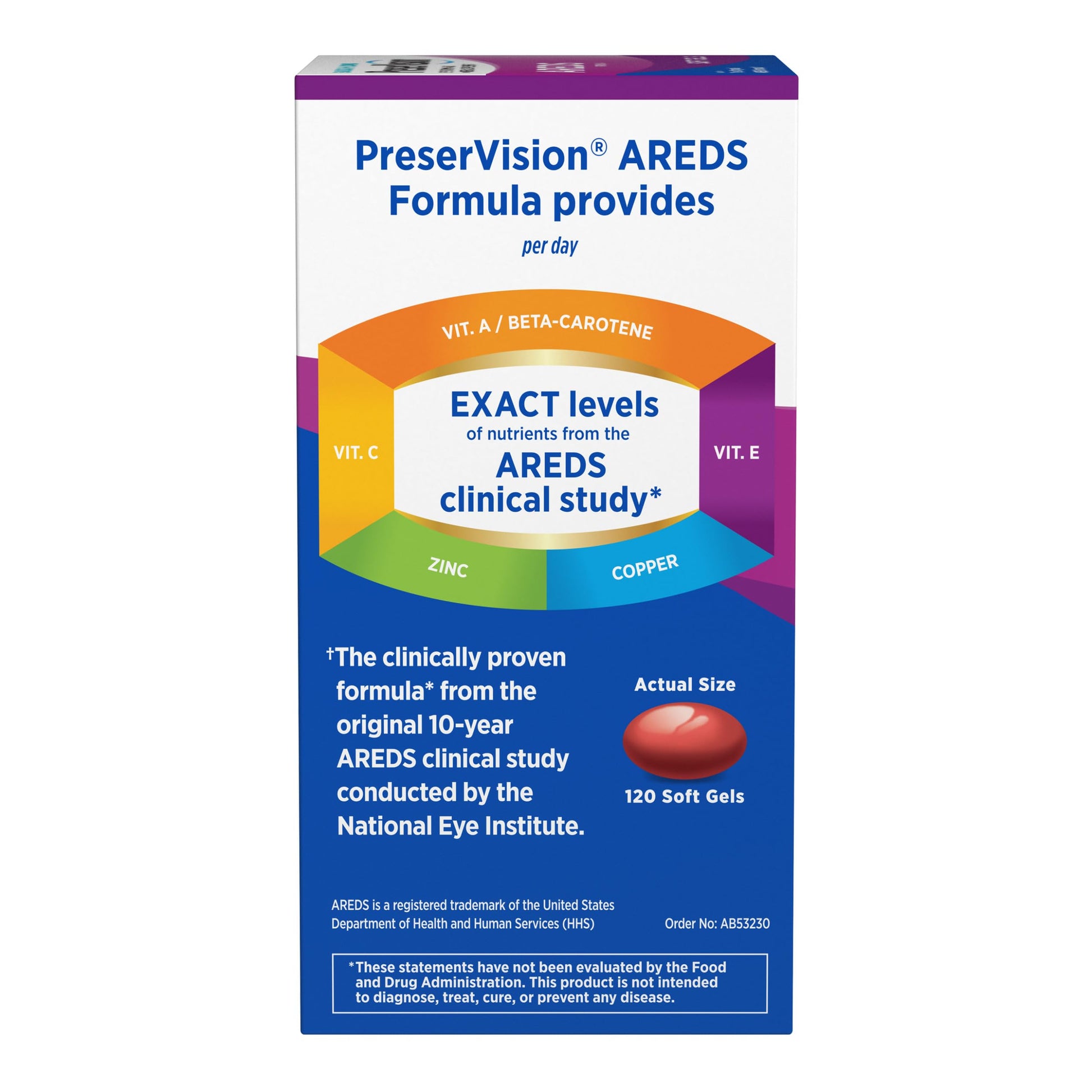 PreserVision AREDS Eye Vitamins, #1 Eye Doctor Recommended Brand, Multivitamin with Copper, Vitamin A, C & E, Zinc Supplements, 120 Softgels PreserVisionBuy Supplements Australia