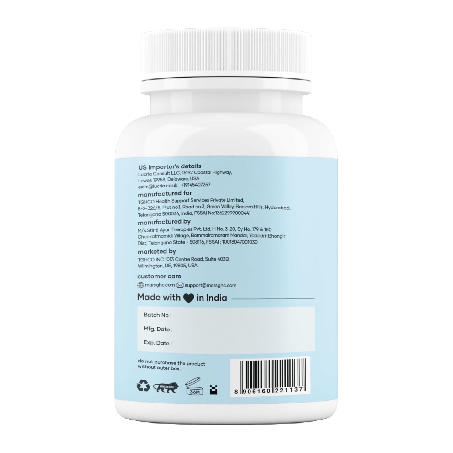 Mars Sea Moss Caps Surge Natural (60N) | Packed with 84 Essential Minerals | Powered with Black Seed Oil, Surgemax & Vitamin D3 | Overall Well-Being - Pack of 3 mars by GHCBuy Supplements Australia