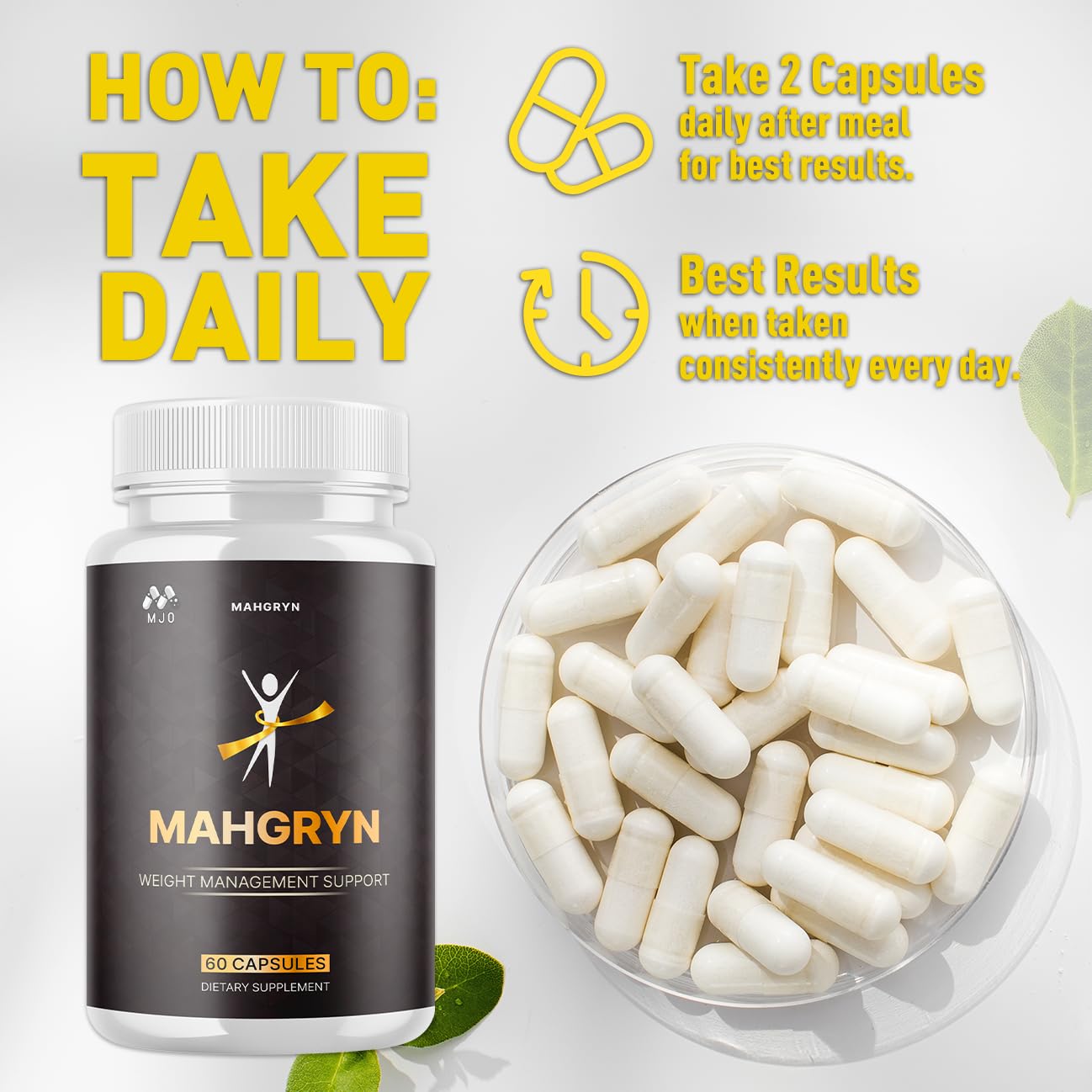 (3 Pack) Mahgryn Capsules, Official Mahgryn Pills with All Natural Ingredients, Advanced Overall Health and Wellness Vitamin Supplement Formula for Maximum Strength Multivitamin Support (180 Capsules) MJOBuy Supplements Australia