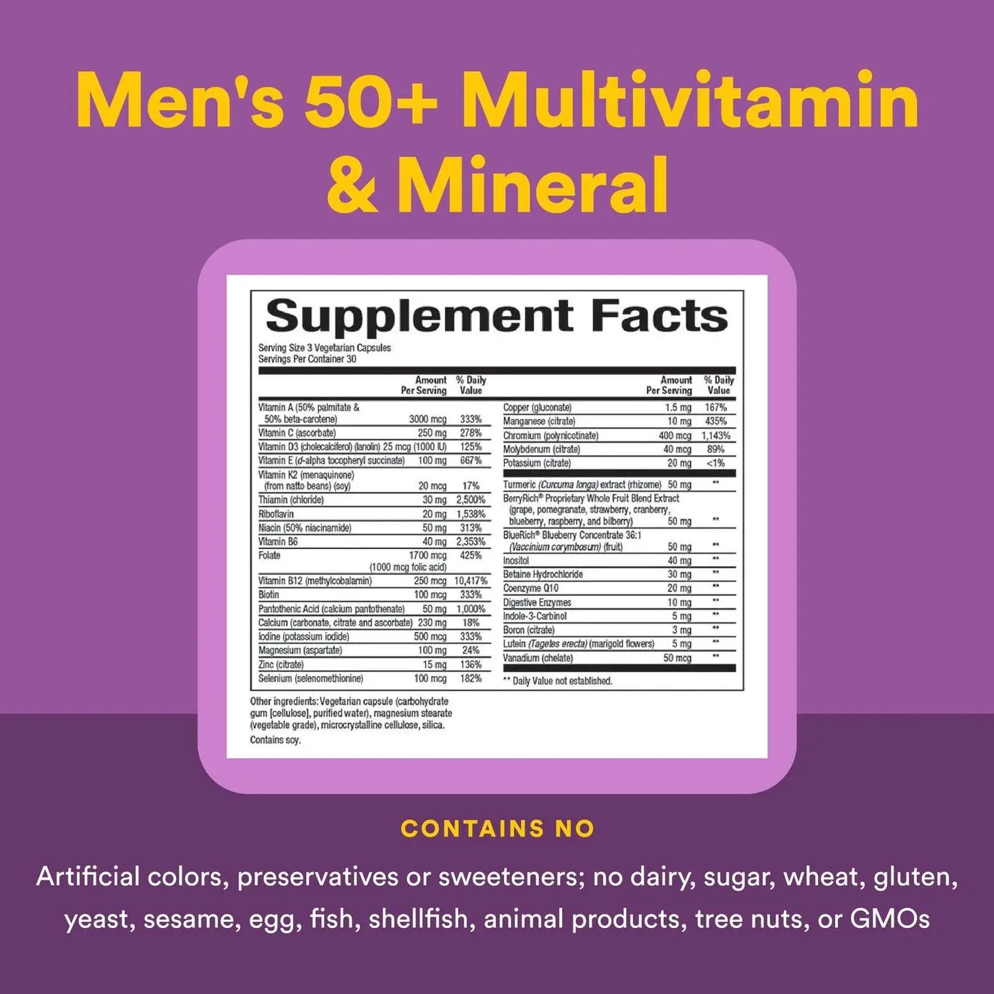 MultiFactors by Natural Factors, Women's 50+ Multivitamin & Mineral Formula, Dietary Supplement for Nutritional Support, 90 capsules (30 servings) Natural Factors