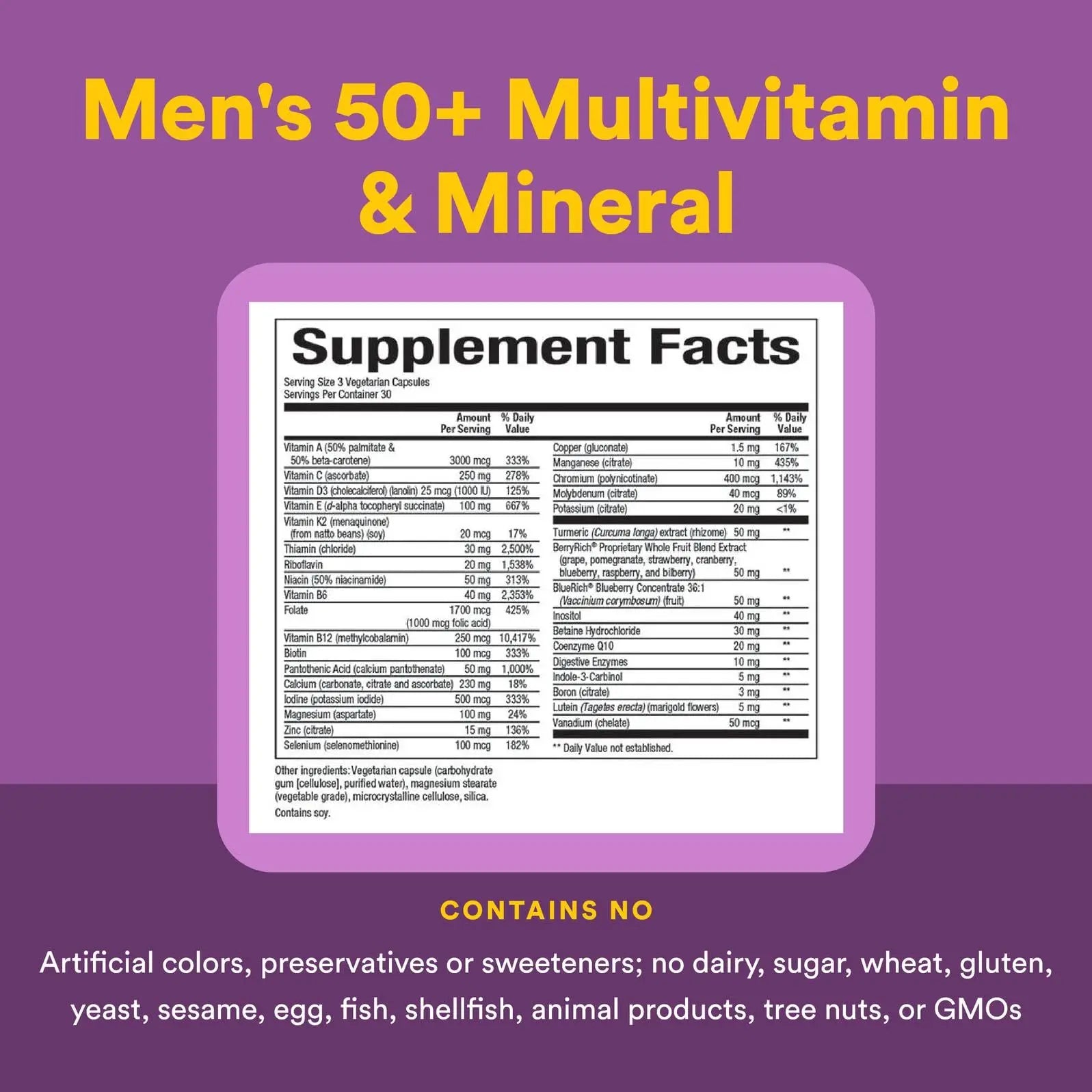 MultiFactors by Natural Factors, Women's 50+ Multivitamin & Mineral Formula, Dietary Supplement for Nutritional Support, 90 capsules (30 servings) Natural Factors