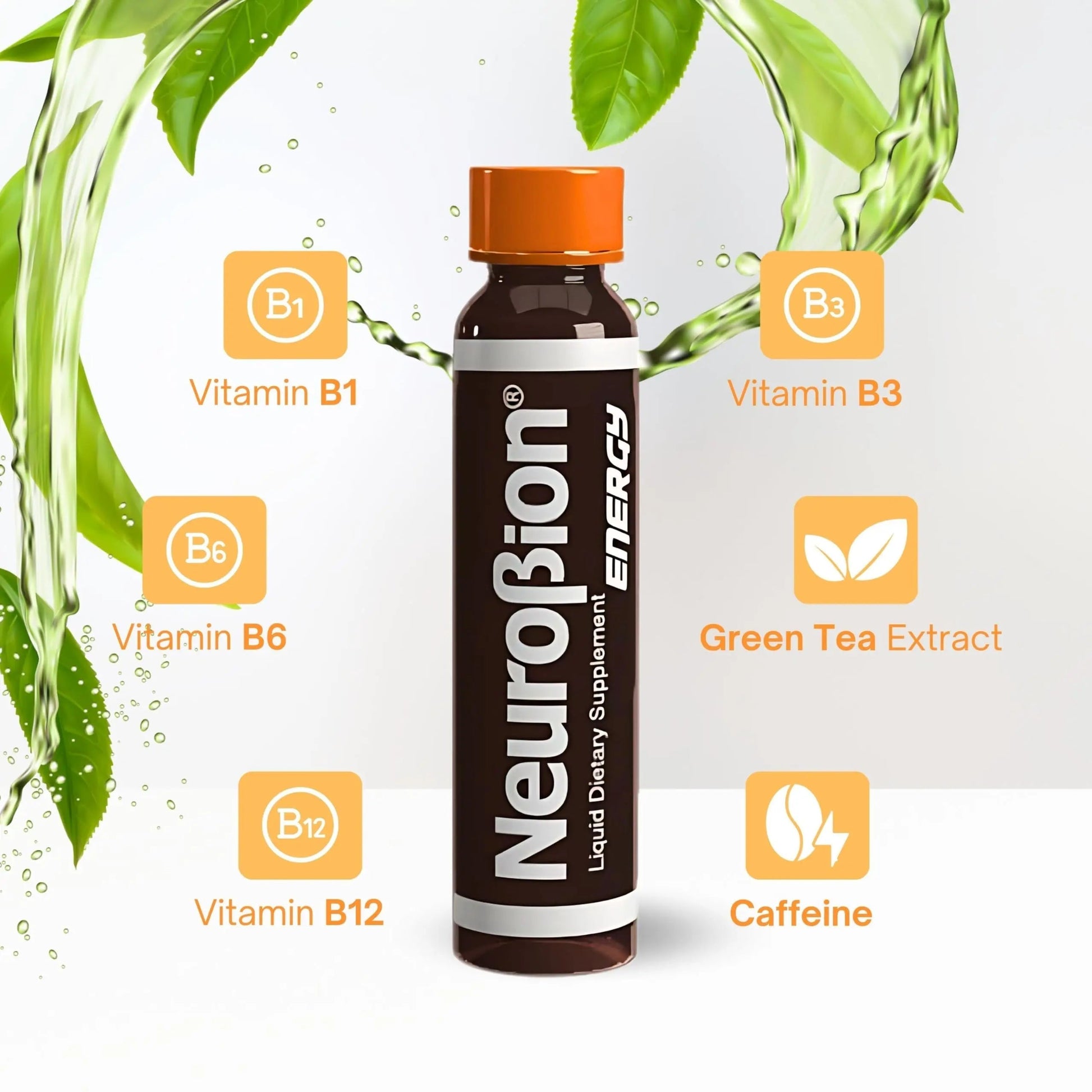 Neurobion Energy Liquid Dietary Supplement Multivitamins + Enegy Blend 10 vials x 250 ml Neurobion