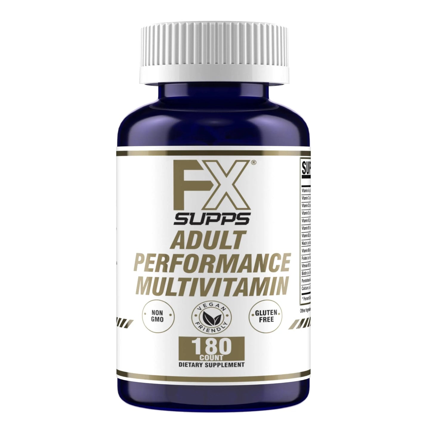 FXSUPPS Performance Multi-Vitamin with Amino Acids, Beta-Alanine and L-Carnitine, Enhanced Performance and Recovery, 180 Tablets FXSUPPSBuy Supplements Australia
