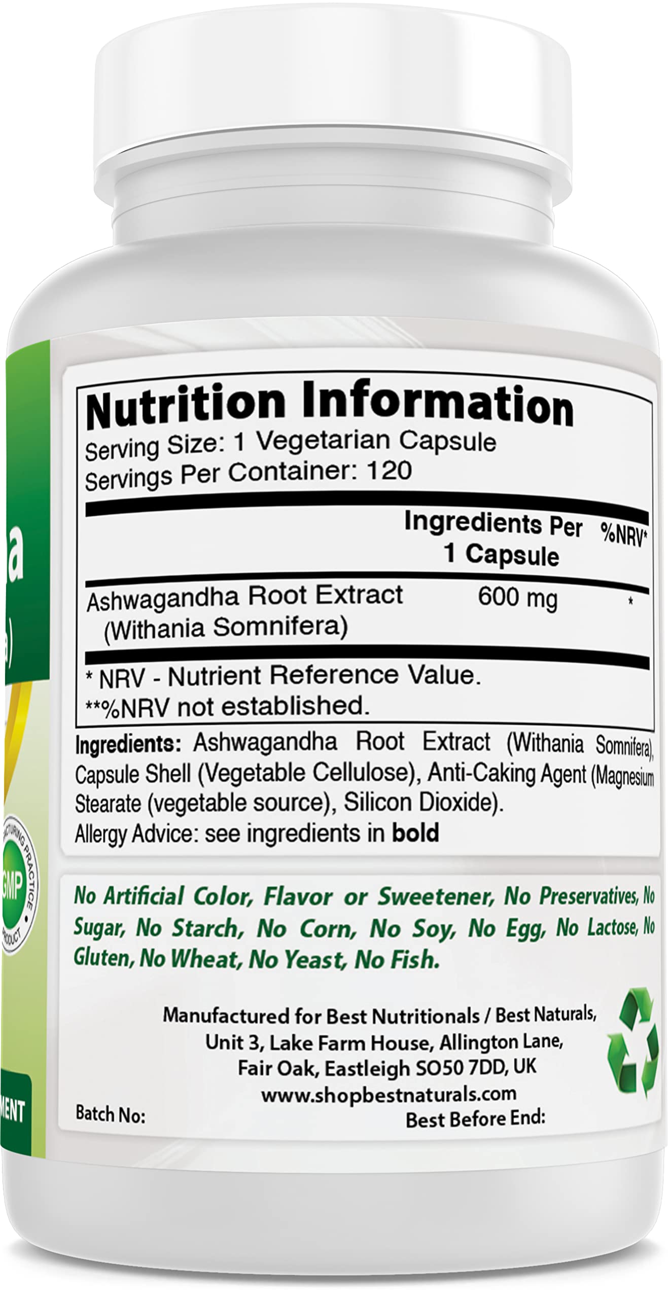 Best Naturals Ashwagandha Capsules for Relaxing Stress and Mood, 500 mg, 120 Count (Packaging may vary) Best NaturalsBuy Supplements Australia