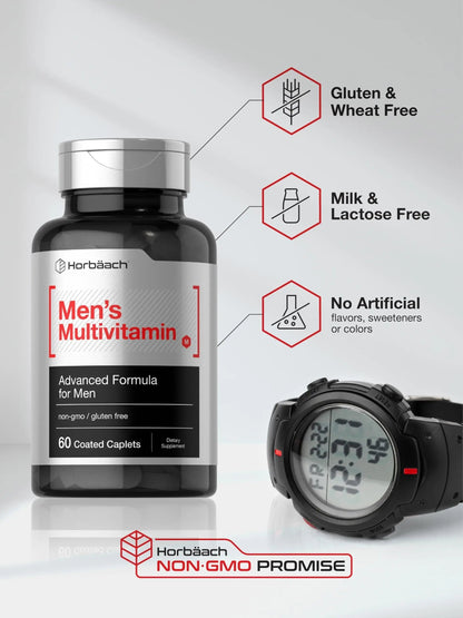 Horbäach Mens Multivitamin | 60 Caplets | Advanced Formula | with Vitamin C, D, Magnesium, Minerals & More | HorbäachBuy Supplements Australia
