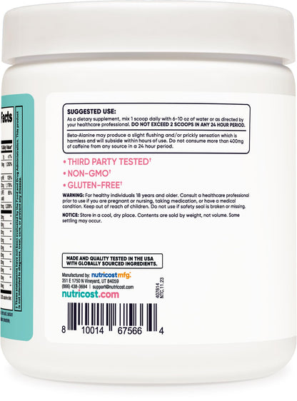 Nutricost Pre-Workout Powder for Women, Blue Raspberry, 30 Servings NutricostBuy Supplements Australia