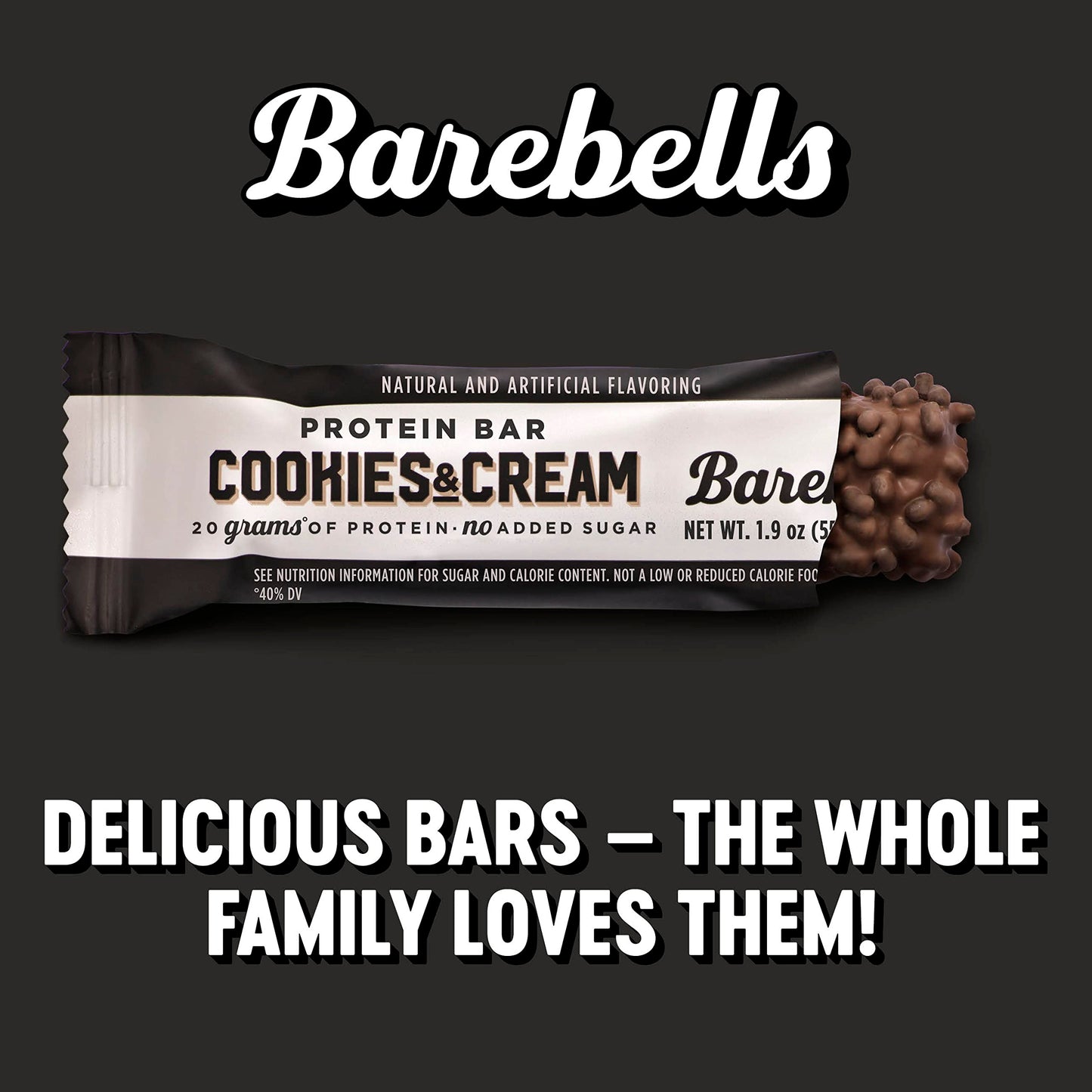Barebells Protein Bars Cookies & Cream - 12 Count, 1.9oz Bars - Protein Snacks with 20g BAREBELLSBuy Supplements Australia