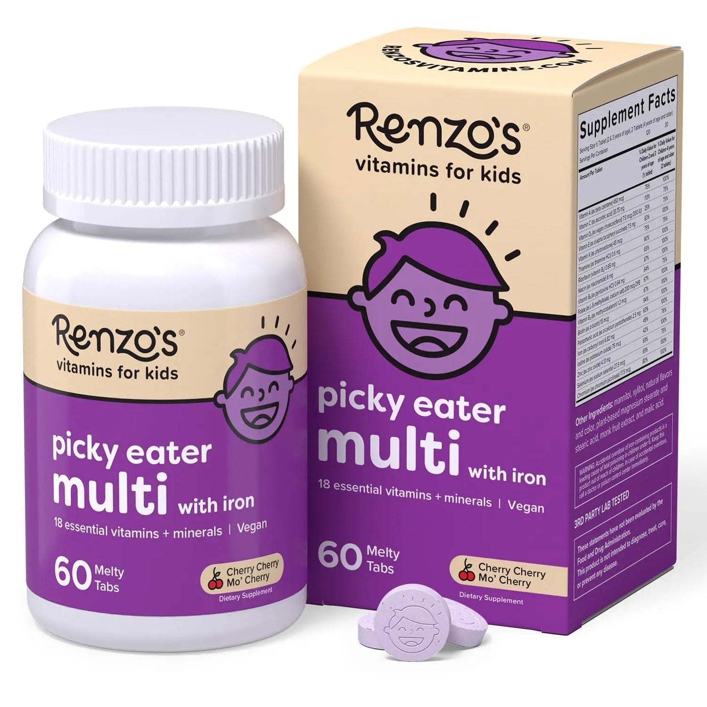 Renzo's Vitamins Happy Tummies Bundle, Probiotics for Kids and Picky Eater Kids Multivitamin Renzo'sBuy Supplements Australia