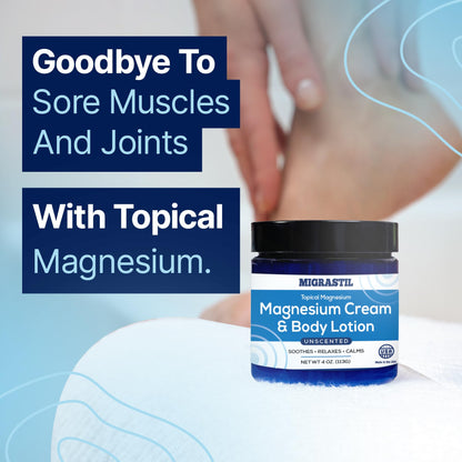 Basic Vigor Migrastil PainBlock Roll-On & Unscented Topical Magnesium Cream Bundle. Made in The USA. Basic VigorBuy Supplements Australia