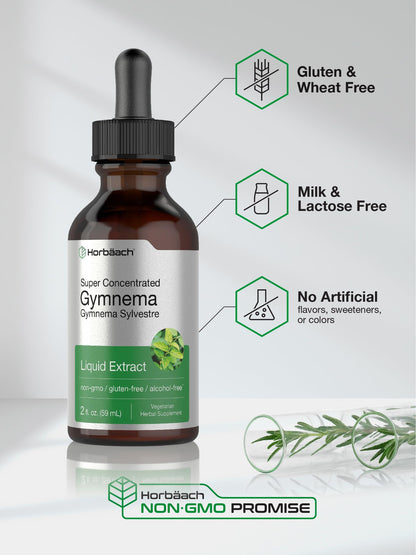 Gymnema Sylvestre Liquid | 2 fl oz | Alcohol Free Supplement | Super Concentrated HorbäachBuy Supplements Australia