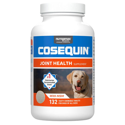 Nutramax Laboratories Cosequin Maximum Strength Joint Health Supplement for Dogs - With Glucosamine, Chondroitin, and MSM, 2 Pack, 264 Total Chewable Tablets Nutramax LaboratoriesBuy Supplements Australia