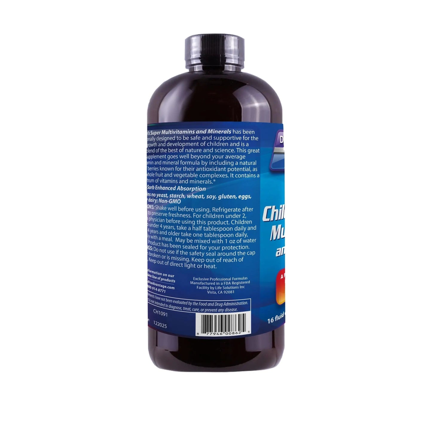 Dr's Advantage DA862 Liquid Children's Multivitamin and Minerals, 16 oz. Dr's AdvantageBuy Supplements Australia