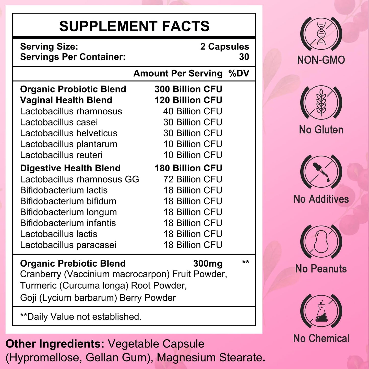 300 Billion CFUs Probiotics for Women,12 Strains Probiotics with Prebiotic Cranberry HeafetineBuy Supplements Australia