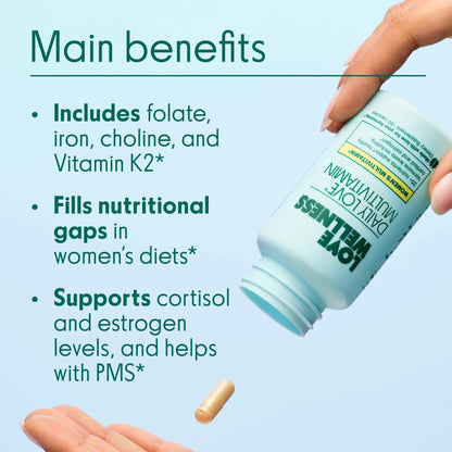 Love Wellness Daily Love Multivitamin & Big Brain Probiotics | Mind and Body Duo | Womens Vitamin and Probitoic Love Wellness