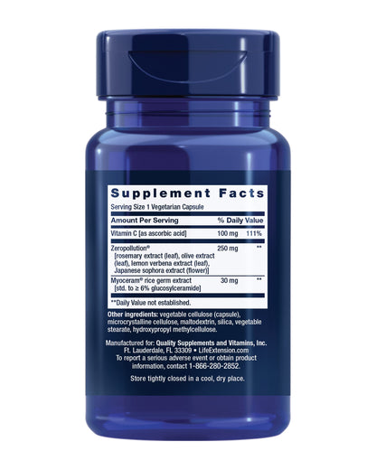 Life Extension Daily Skin Defense, Vitamin C, ceramides, Rosemary, Lemon Verbena, Helps Fight oxidative Stress & The Appearance of Wrinkles, Gluten-Free, Once-Daily, Non-GMO, Vegetarian, 30 Capsules Life ExtensionBuy Supplements Australia