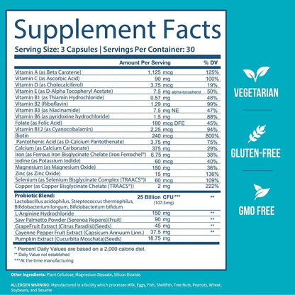 GOBIOTIX Multivitamin with Probiotics and Digestive Enzymes - 25 Billion CFU - Digestive Health, Probiotics for Women and Men GOBIOTIXBuy Supplements Australia