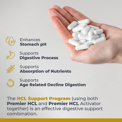 Premier Research Labs Premier HCL Activator - Pepsin Digestive Enzymes Supplement for Optimal Digestive Function for Men & Women, Low Stomach Acid, Nutrient Absorption - 90 Vegetarian Capsules Premier Research LabsBuy Supplements Australia