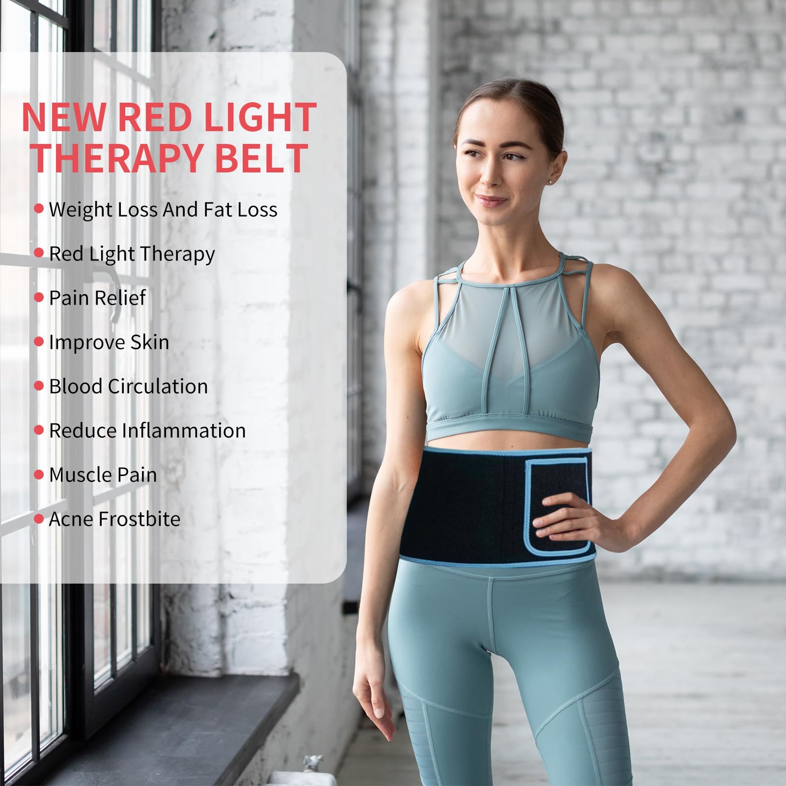 Red Light Infrared Therapy Belt: Pain Relief Device LED Red Light Therapy Lamp Near Body Large Pad Wrap ADVARAYSBuy Supplements Australia