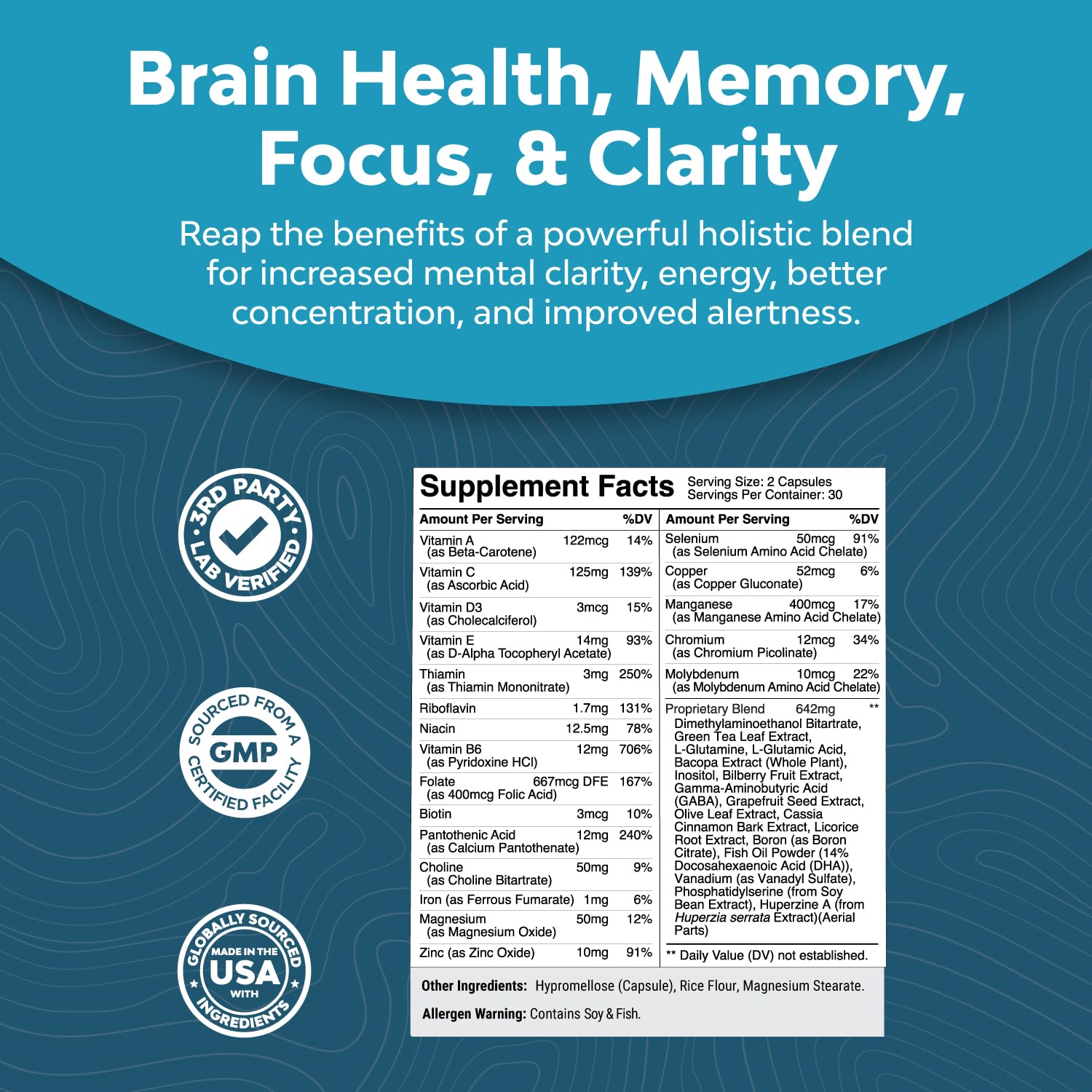 Nootropics Brain Support Supplement - Mental Focus Nootropic Memory Supplement Huntington LabsBuy Supplements Australia