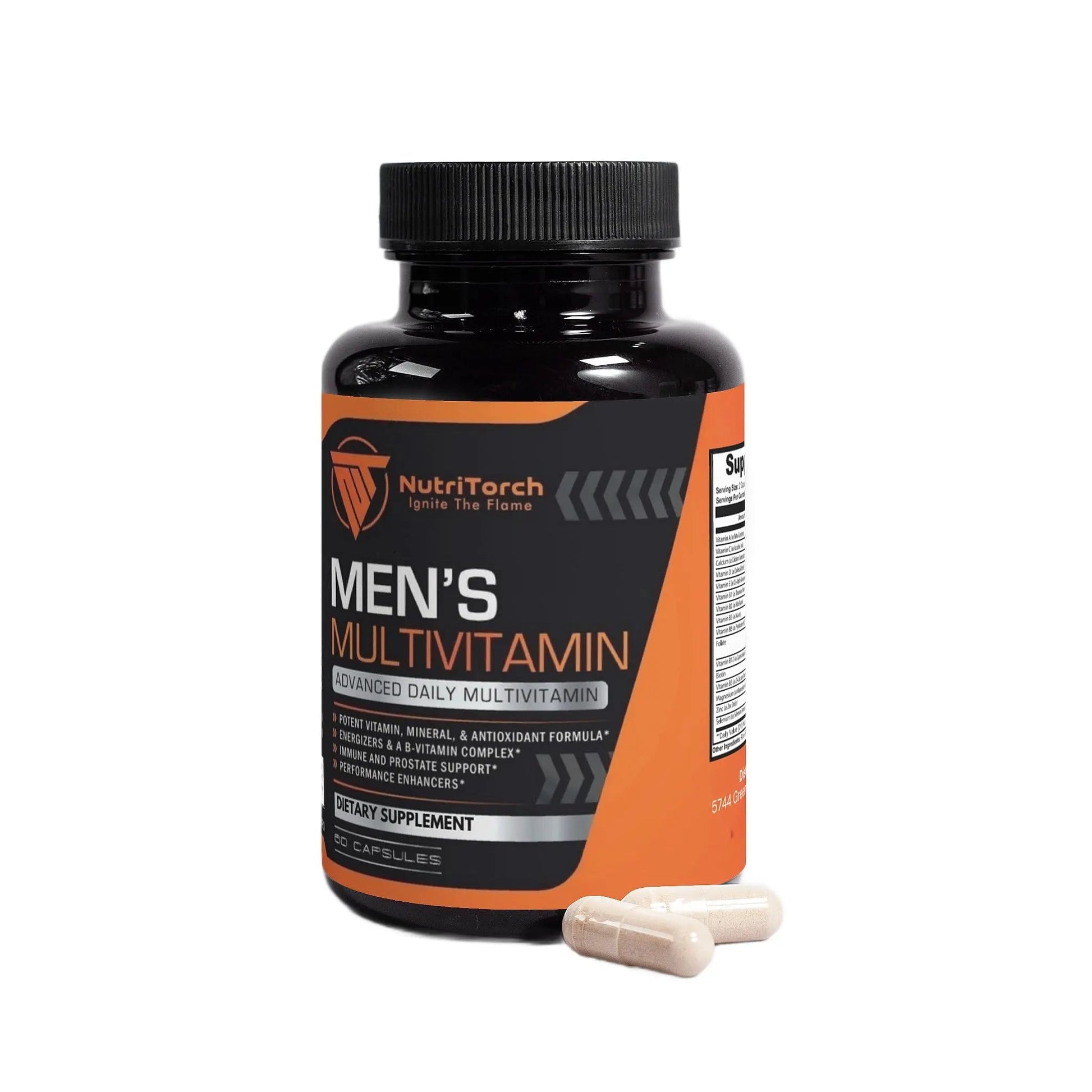 NutriTorch Multivitamin for Men – Adult Dietary Supplement with Vitamins A, C & D, Minerals & Antioxidants for Immune Support, Increased Energy NutriTorch