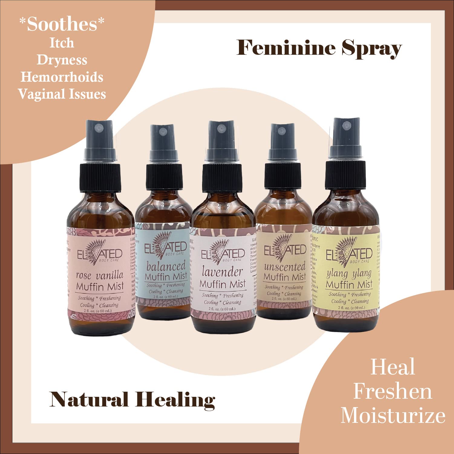 ELEVATED Muffin Mist – Organic Natural Feminine Spray| 5 Scents | Yoni Oil | Vegan | Herbal Infused Oil TaylorsBuy Supplements Australia