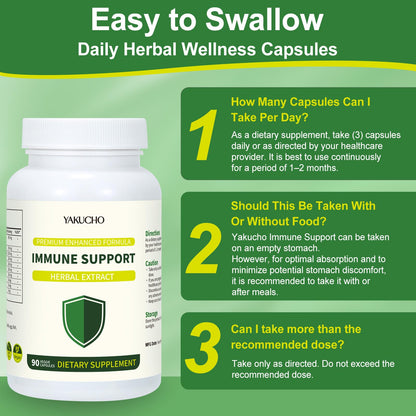 Herbal Immune Support Supplement, Vegan Capsules with Japanese Knotweed, Cat’s Claw, Skullcap & Sanguinolenta, Supports Immune Health & Overall Wellness, Gluten-Free YakuchoBuy Supplements Australia
