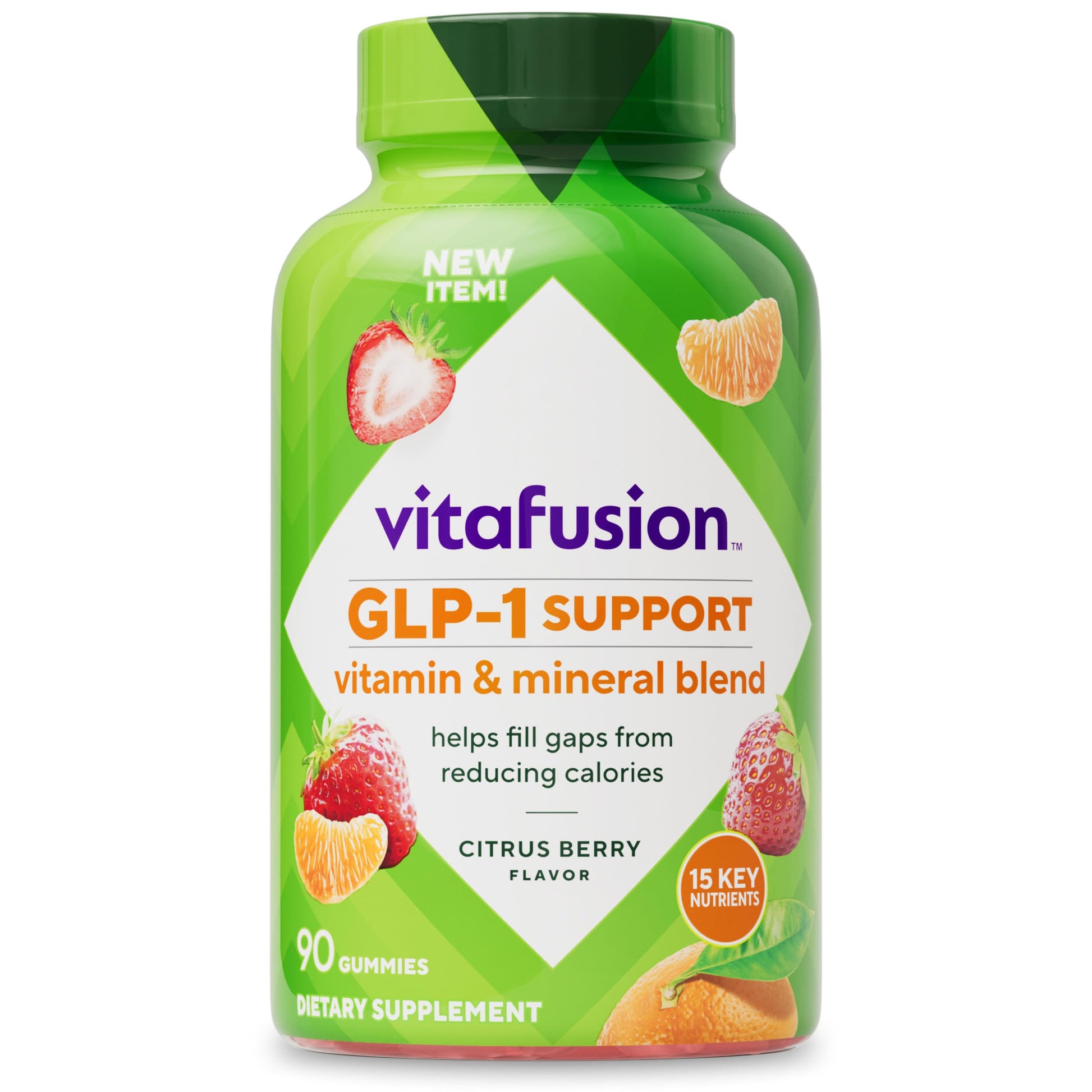vitafusion GLP-1 Support Multivitamin, Vitamin and Mineral Blend, 15 Essential Nutrients, Citrus Berry Flavor, 90 Count, 45 Day Supply  VitafusionBuy Supplements Australia