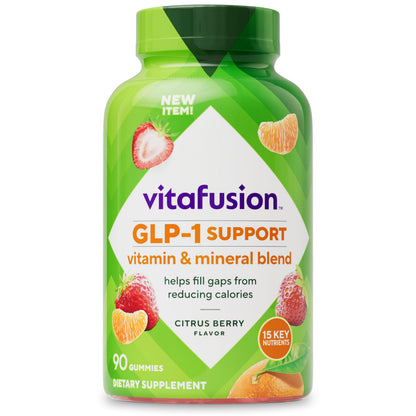 vitafusion GLP-1 Support Multivitamin, Vitamin and Mineral Blend, 15 Essential Nutrients, Citrus Berry Flavor, 90 Count, 45 Day Supply  VitafusionBuy Supplements Australia