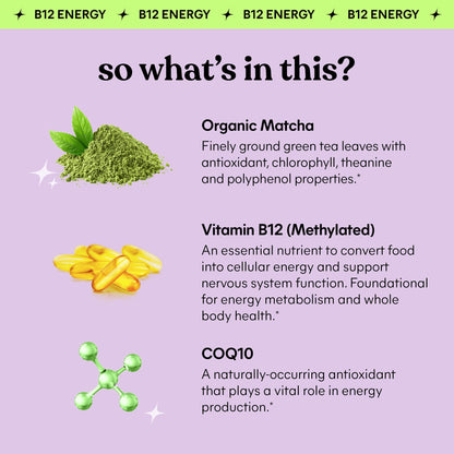 Lemme Matcha Superfood Energy Gummies with Organic Matcha Green Tea, Vitamin B12 LemmeBuy Supplements Australia