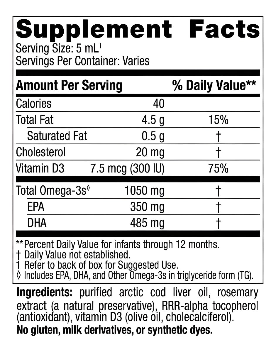 Nordic Naturals Baby’s DHA, Unflavored - 2 oz - 1050 mg Omega-3 + 300 IU Vitamin D3 - Supports Brain, Vision & Nervous System Development in Babies - Non-GMO - Servings May Vary Nordic NaturalsBuy Supplements Australia