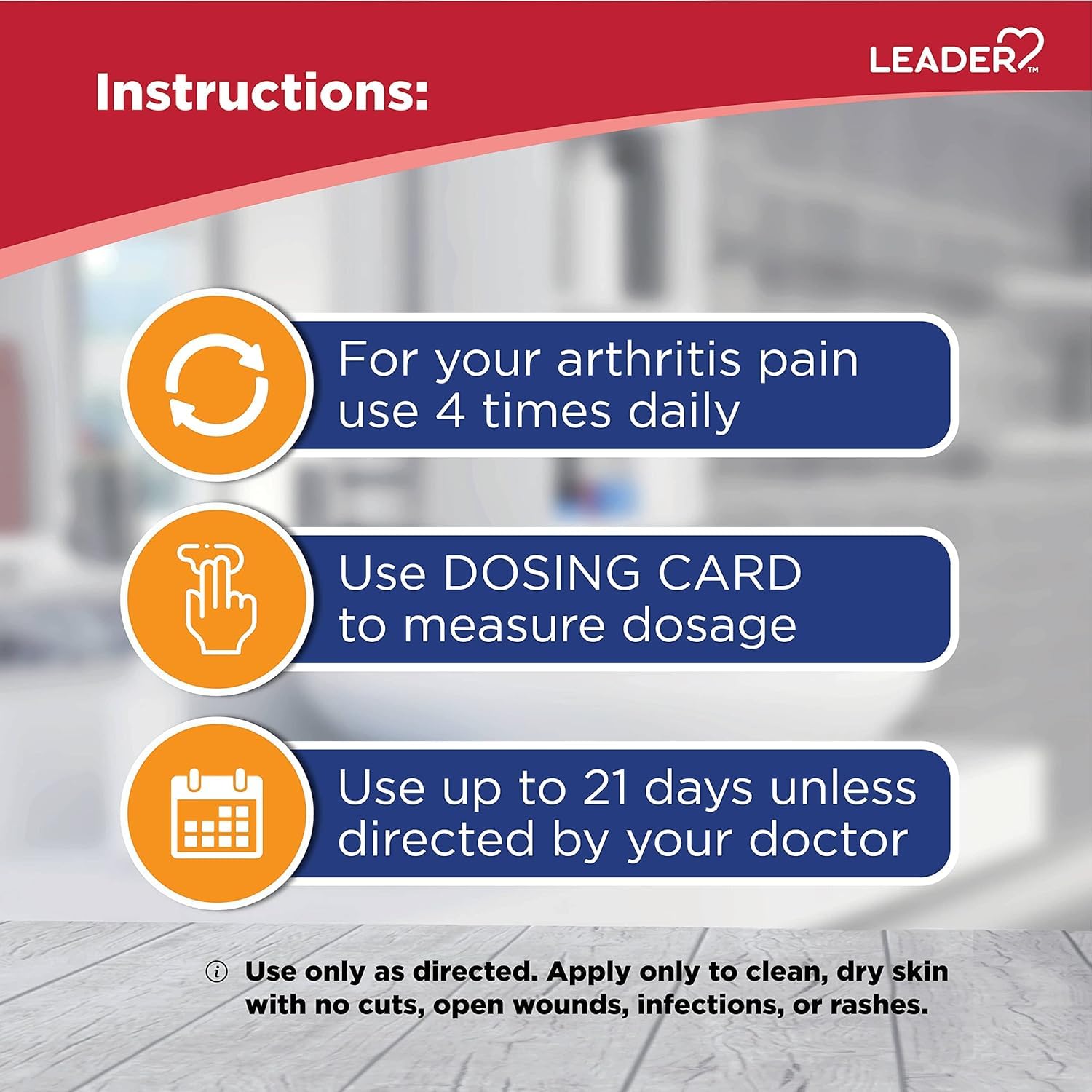 Leader Arthritis Pain Relief Gel, Original Prescription Strength, Diclofenac Sodium Topical Gel 1%, for Adults, Both Men & Women, and Children 12+, Compare to Voltaren, 3.53 Oz LeaderBuy Supplements Australia