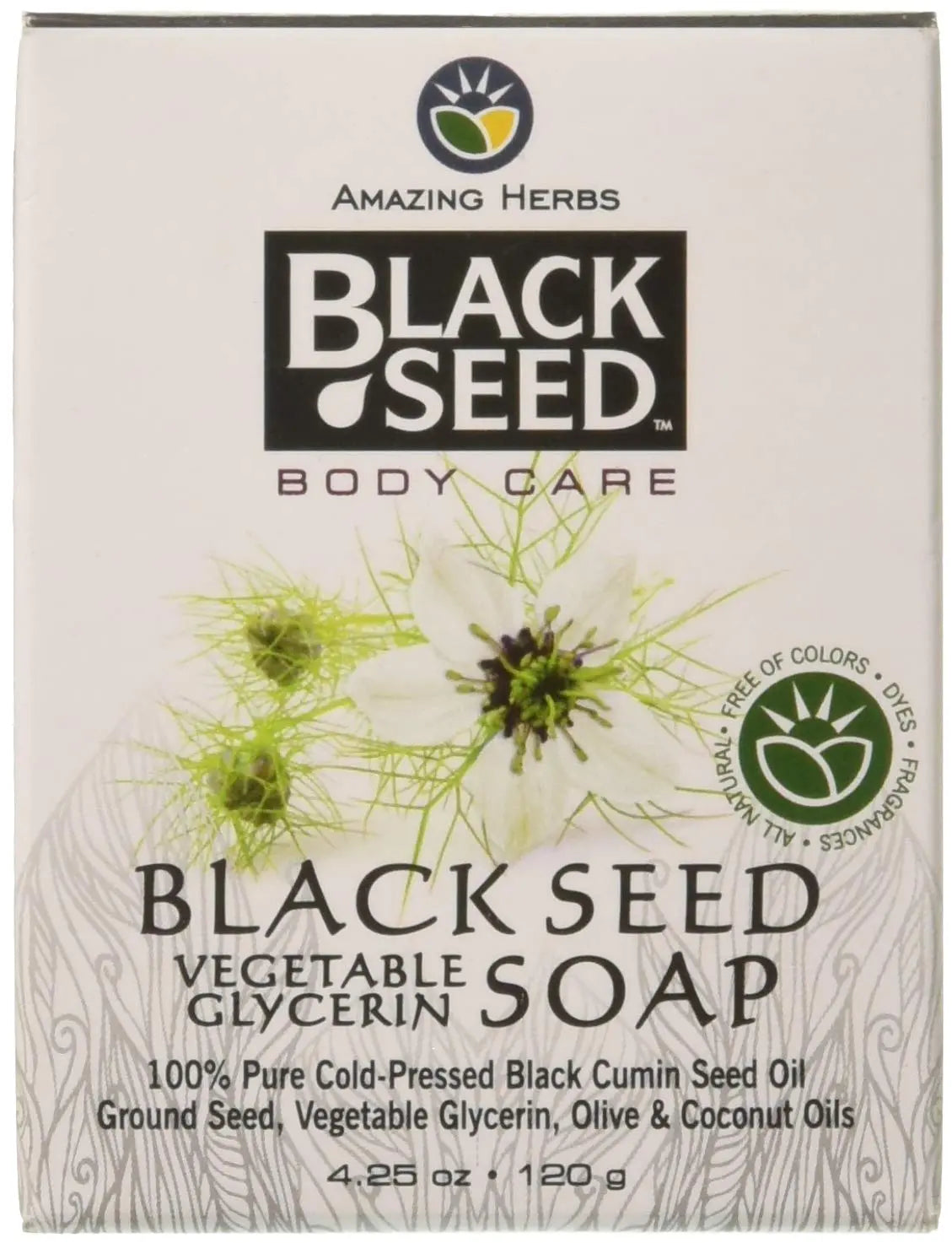 Amazing Herbs Black Seed Vegetable Glycerin Soap, 4.25 Ounce Amazing HerbsBuy Supplements Australia