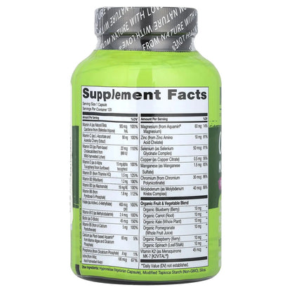 NATURELO One Daily Multivitamin for Men 50+, 120 Capsules One Daily Multivitamin for Women 50+ (Iron Free), 120 Capsules - 4 Month Supply Bundle NATURELO