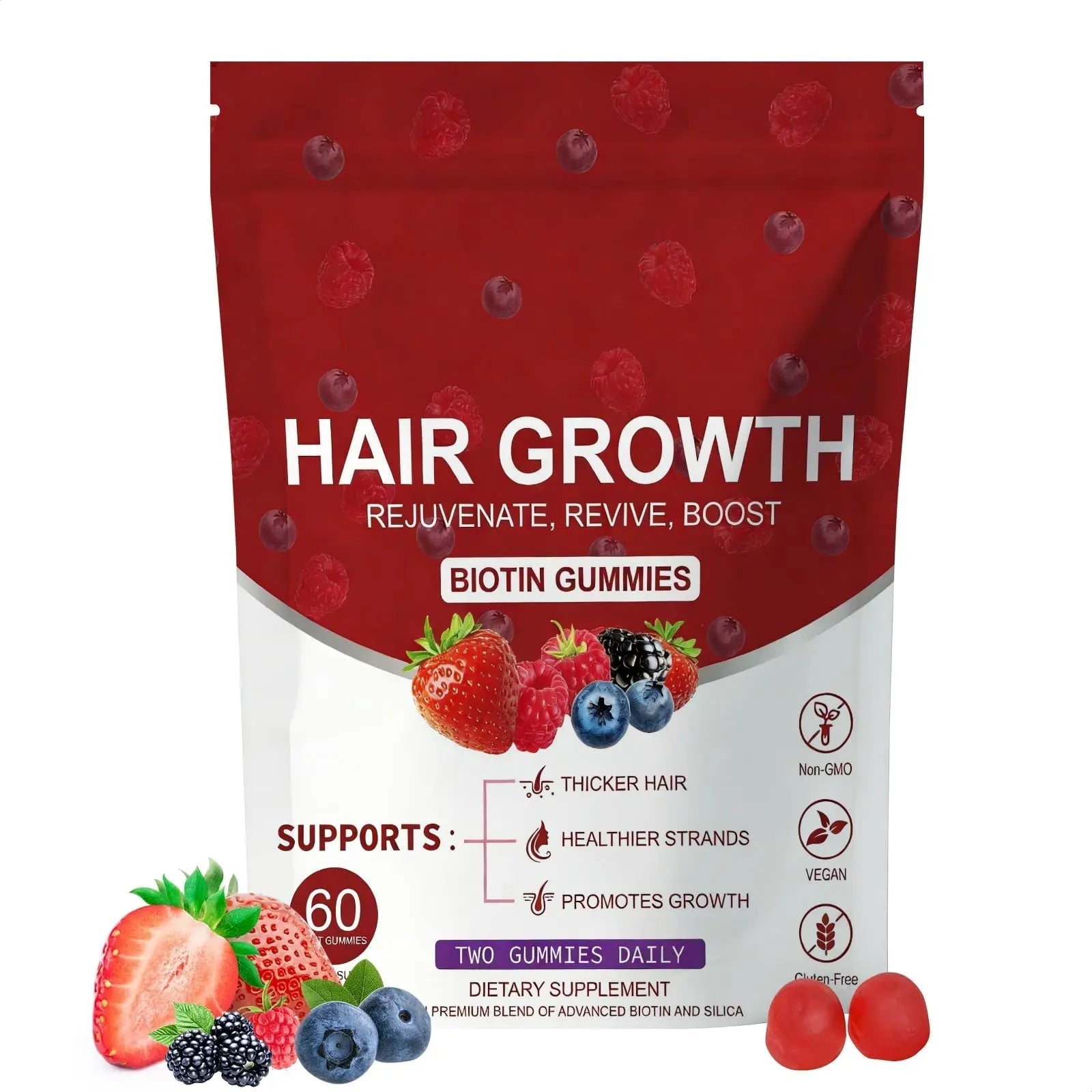 LUIMOLL Lumin Hair Growth Gummies – Daily Hair Nourishment with Biotin, Collagen & Botanical Extracts – Supports Thicker, Stronger & Healthier-Looking Hair LUIMOLLBuy Supplements Australia