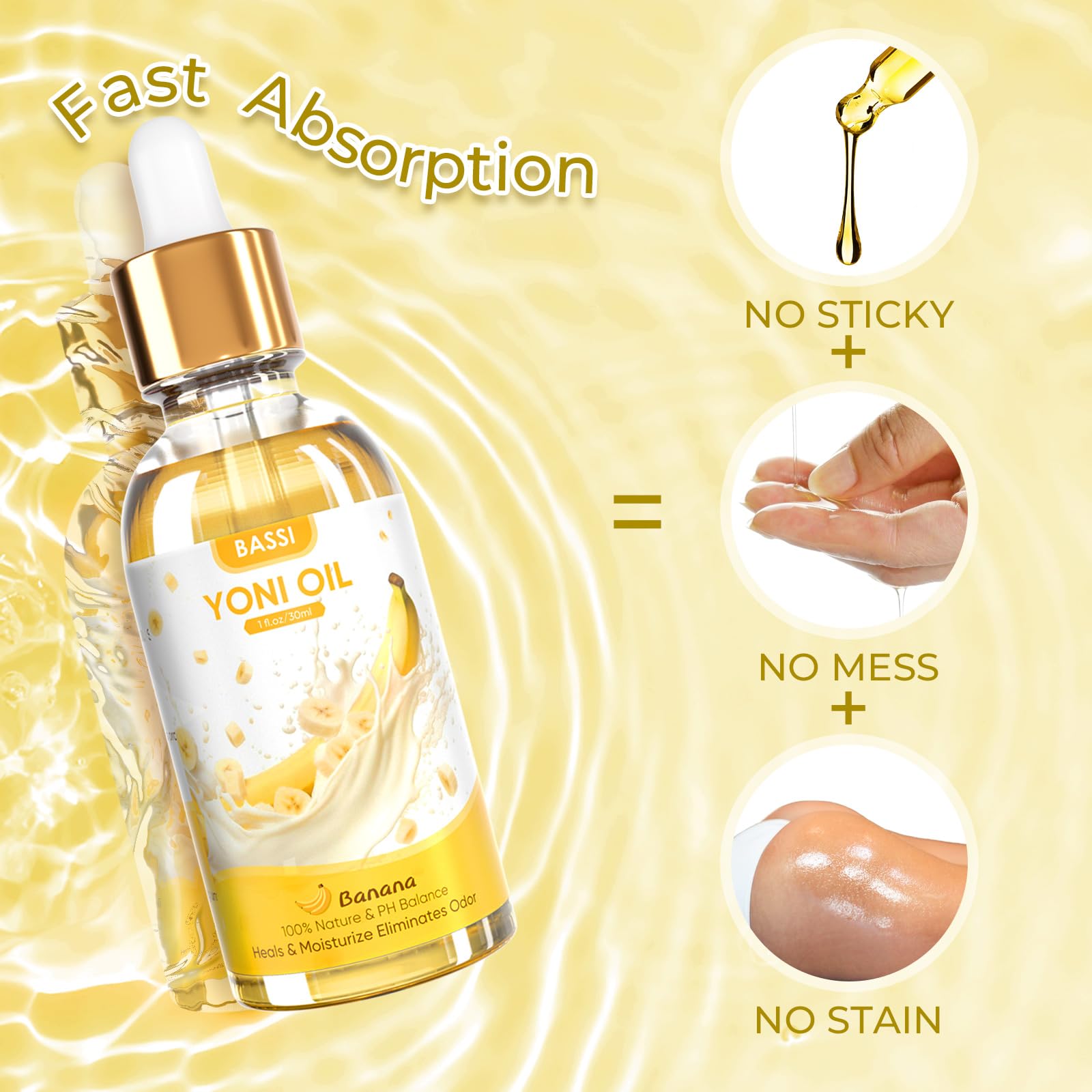 2PCS Yoni Oil Organic Feminine Oil Vaginal Moisturizer - Ph Balance for Women - Feminine Deodorant BASSIBuy Supplements Australia