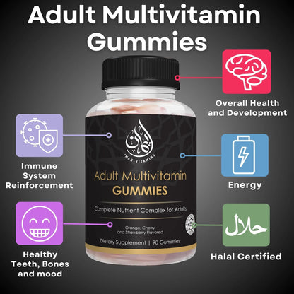 Iman Vitamins Halal Complete Complex Adult Multivitamin Gummies | Natural Immune Boost for Men & Women | Vegetarian & Non-GMO | Iman VitaminsBuy Supplements Australia