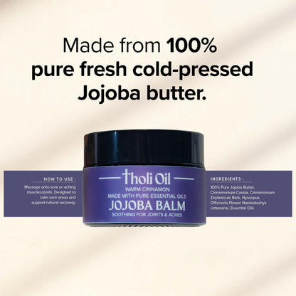 tHOli Plantar Fasciitis Relief Balm – Jojoba Cream with Cinnamon, Cassia, Spikenard & Hyssop – Soothes Heels, Supports Joints & Skin Repair (1oz) Tholi OilBuy Supplements Australia