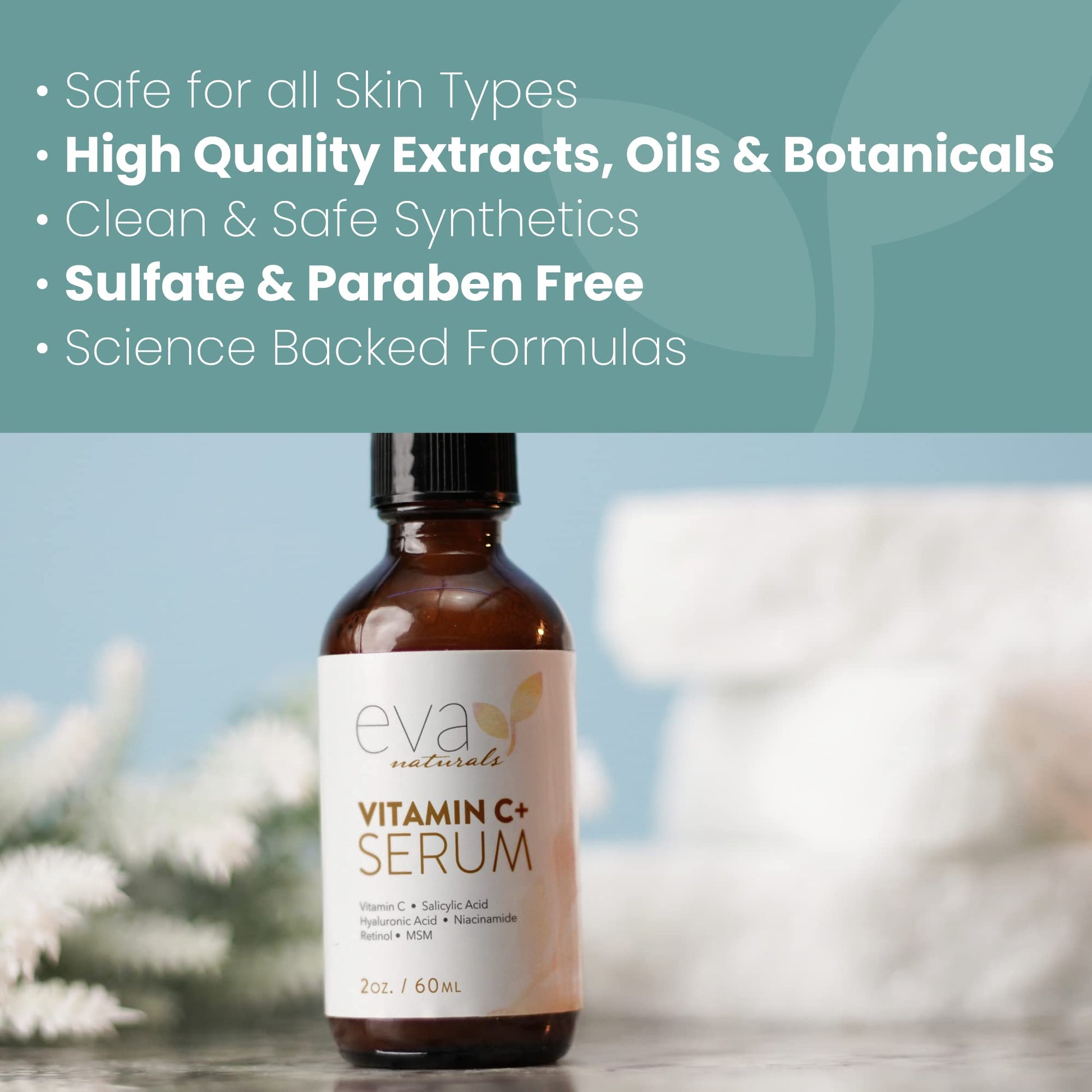 Vitamin C Serum for Face - Vitamin C Facial Serums with Hyaluronic Acid, Retinol Eva NaturalsBuy Supplements Australia